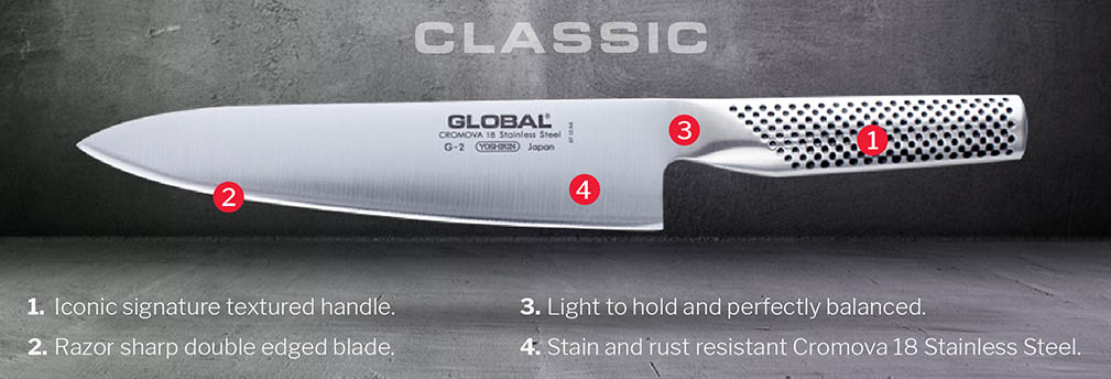 Couteau Global G80 Santoku - 20 cm - Dimples